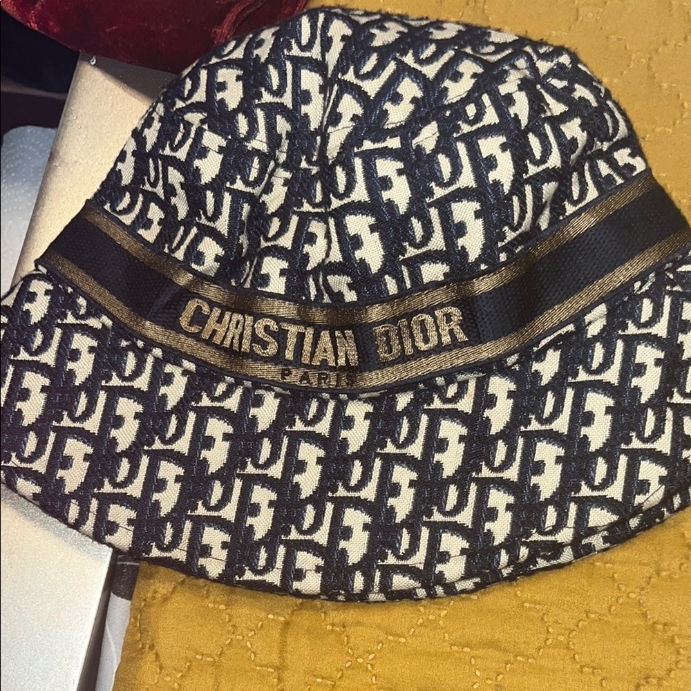 Dior Black and White Monogram Bucket Hat